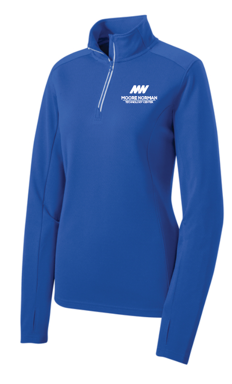 Sport-Tek Women's Sport-Wick Texture 1/4 Zip Pullover (emb)