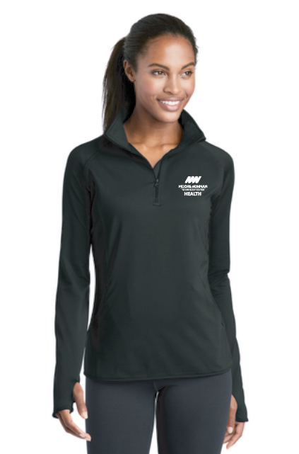 MNTC Health "Logo" Design Stretch 1/4 Zip Pullover~Ladies