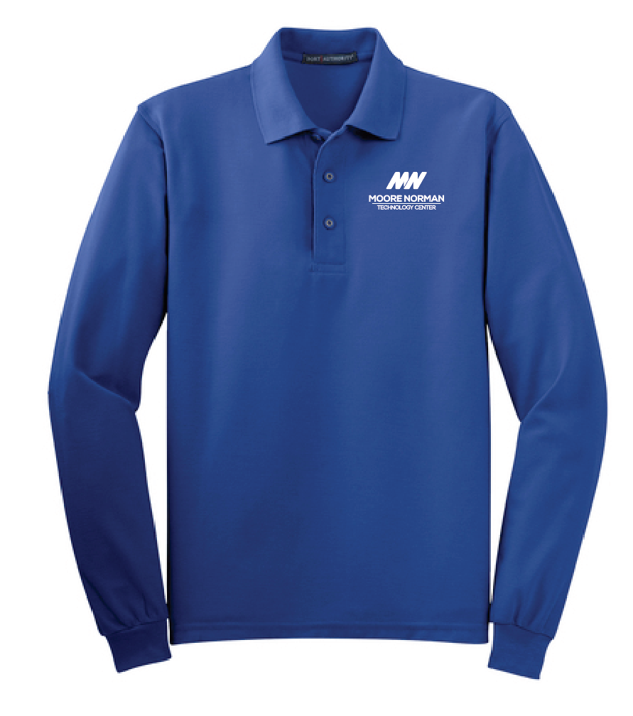 Port Authority Unisex Silk Touch L/S Polo (emb)