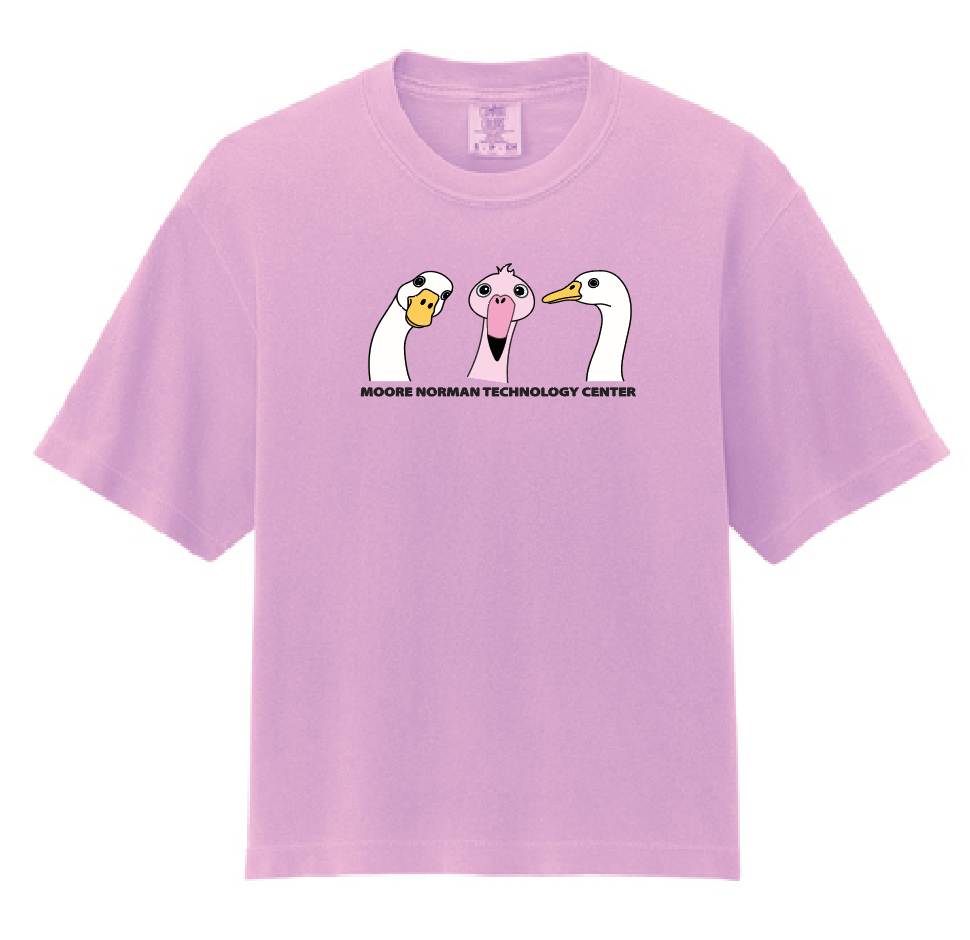Summer Program Hot Drop "Flamingo" Design S/S Women's Boxy T-shirt (neon violet)