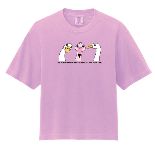 Summer Program Hot Drop "Flamingo" Design S/S Women's Boxy T-shirt (neon violet)