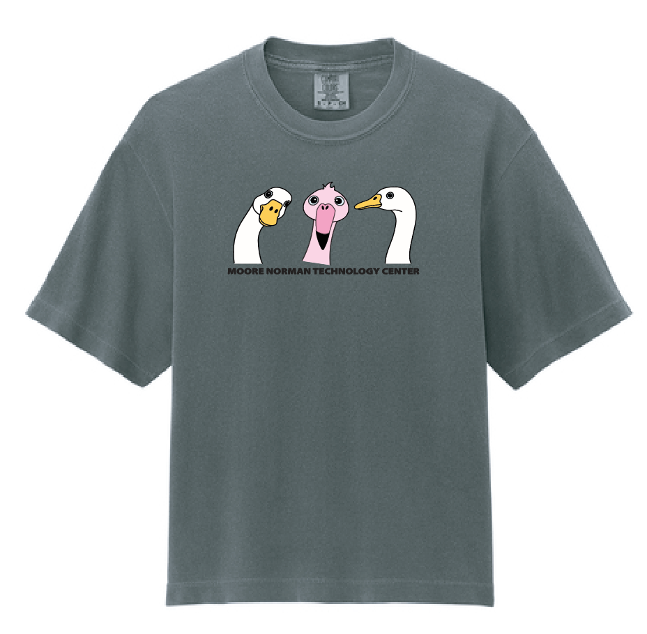 Summer Program Hot Drop "Flamingo" Design S/S Women's Boxy T-shirt (pepper)