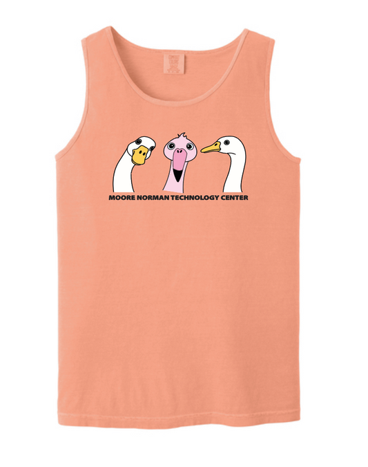 Summer Program Hot Drop "Flamingo" Design Unisex Tank (neon red orange)