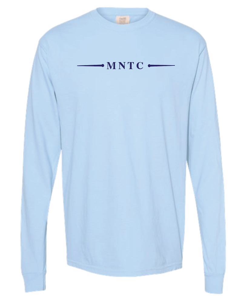 Hot Drop- "Franklin Campus Building" Design Comfort Colors Long Sleeve T-shirts (chambray)
