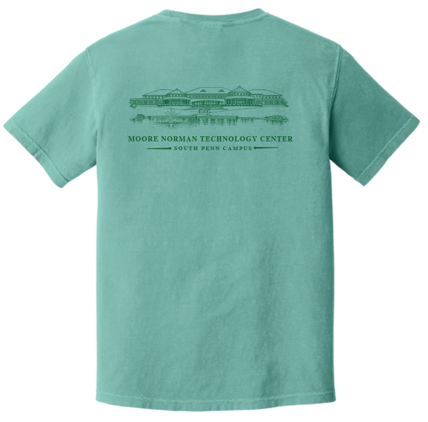 Hot Drop- "S. Penn Campus Building" Design Comfort Colors Short Sleeve T-shirts (seafoam)
