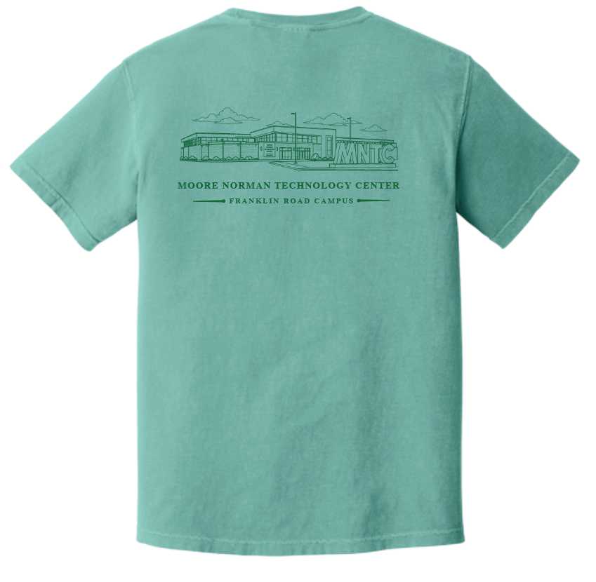Hot Drop- "Franklin Campus Building" Design Comfort Colors Short Sleeve T-shirts (seafoam)